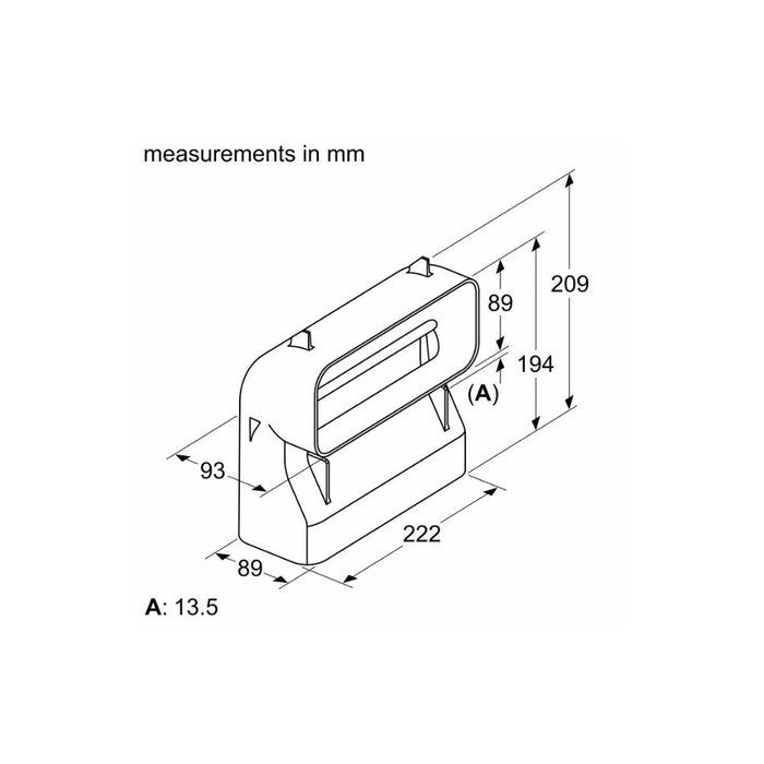 Bosch HEZ9VDSB2 Flat Vertical 90&deg; Bend - Black Image 6