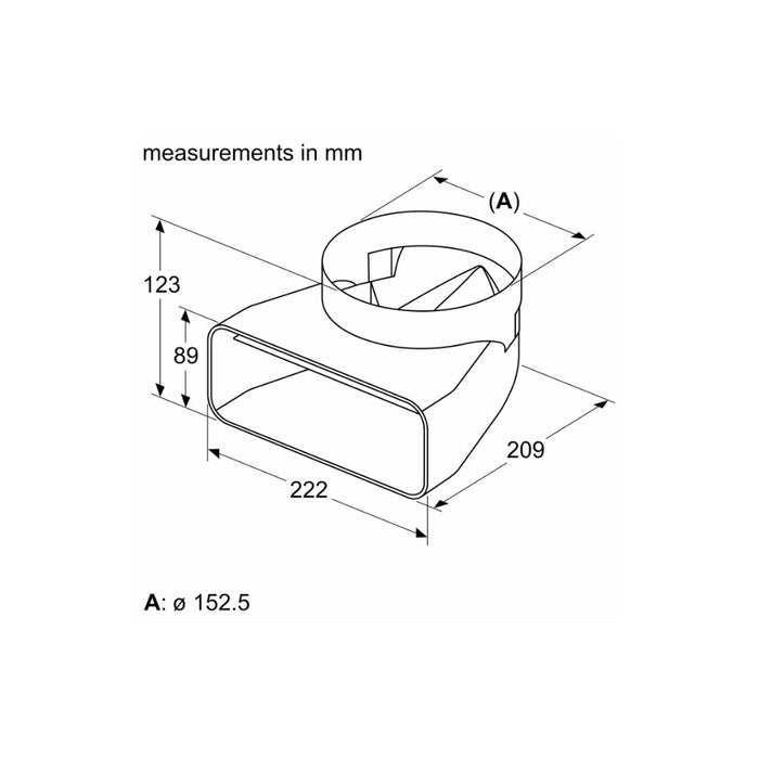 Bosch HEZ9VDSI1 90&deg; Adaptor - Black Image 2