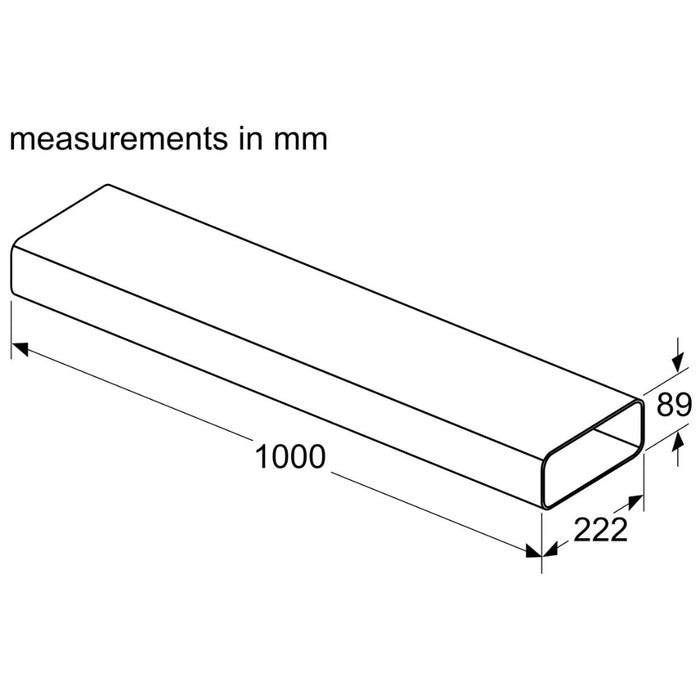 Bosch HEZ9VDSM2 100cm Flat Ducting - Black Image 2