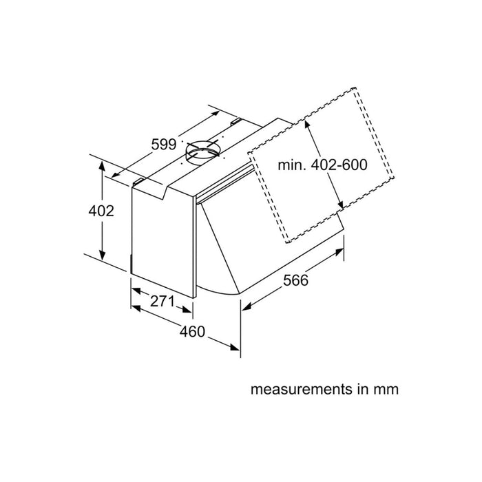 Bosch Series 2 DEM63AC00B 60cm Integrated Hood - Metallic Silver Image 4