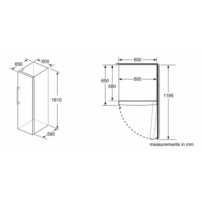 Bosch Series 2 GSN29VWEVG F/S NoFrost Tall Freezer - White Image 5