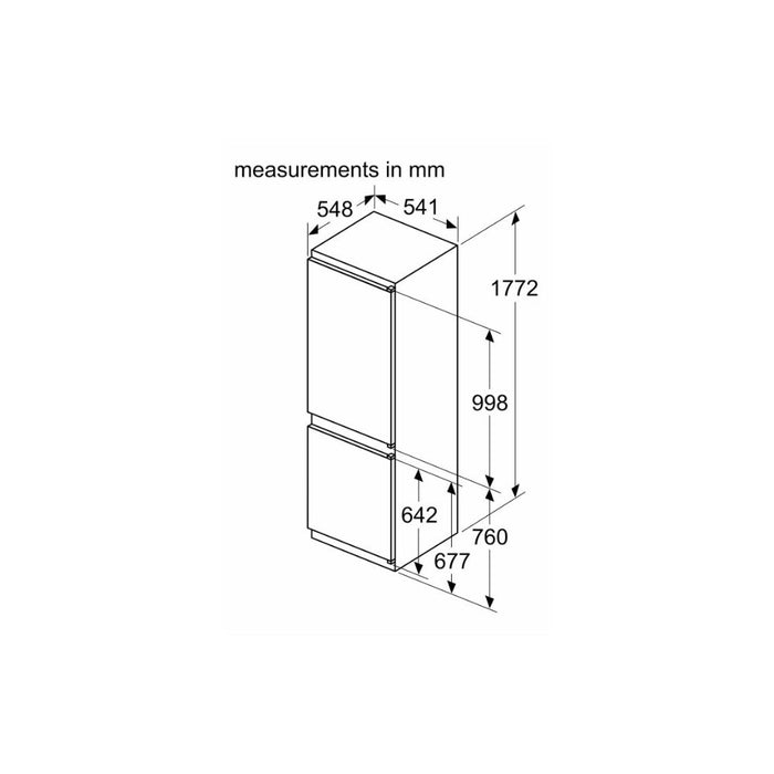 Bosch Series 2 KIN86NFE0G B/I NoFrost 60/40 Fridge Freezer Image 14