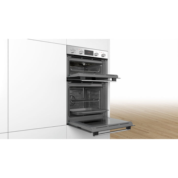 Bosch Series 2 MHA133BR0B Double Electric Oven - Brushed Steel Image 3