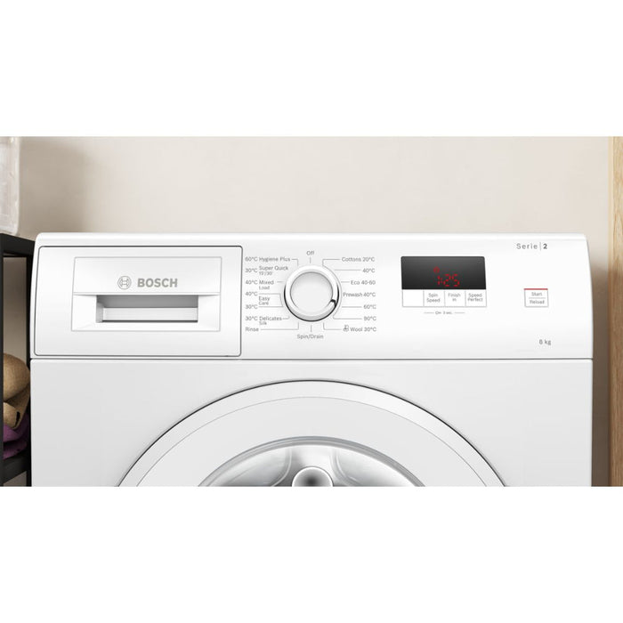 Bosch Series 2 WGE03408GB F/S 8kg 1400rpm Washing Machine - White Image 2