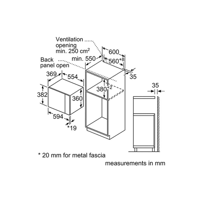 Bosch Series 4 BFL553MS0B 900W Microwave Image 3