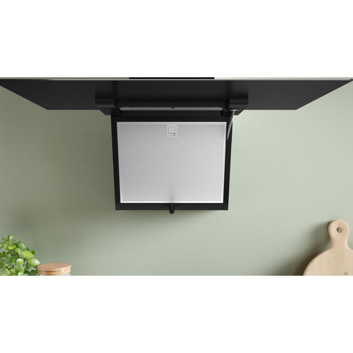 Bosch Series 4 DWK67FN60B Angled Chimney Hood - Black Glass Image 11