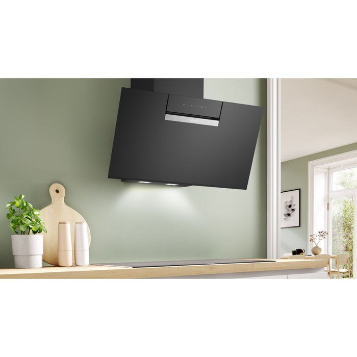 Bosch Series 4 DWK67FN60B Angled Chimney Hood - Black Glass Image 12