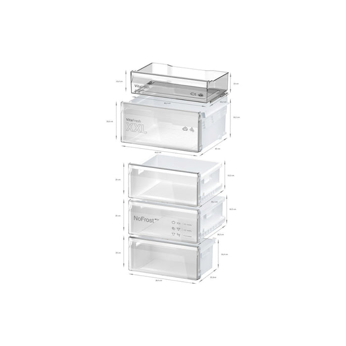 Bosch Series 4 KGN392LAFG F/S Total No Frost 60/40 Fridge Freezer - St/Steel Image 2