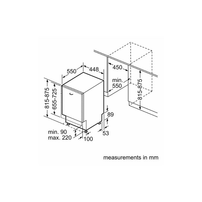 Bosch Series 4 SPV4EMX25G F/I 10 Place Slim Dishwasher Image 4