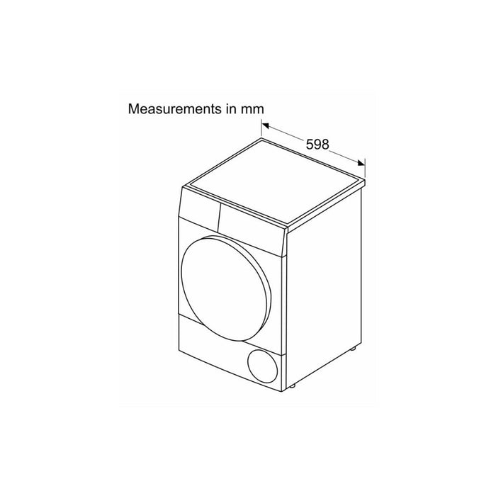 Bosch Series 4 WTH85223GB F/S 8kg Heat Pump Tumble Dryer - White Image 6