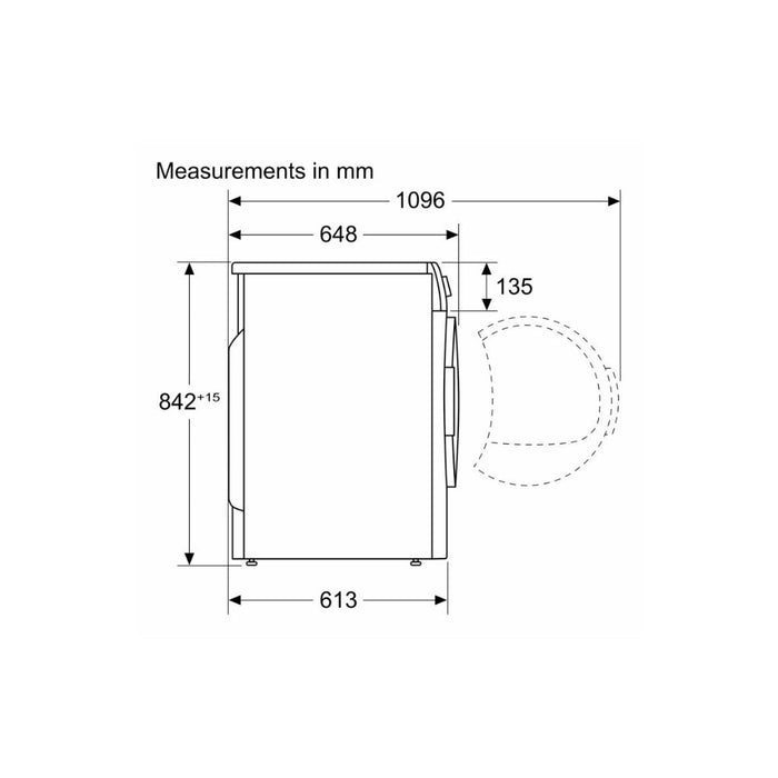 Bosch Series 4 WTH85225GB F/S 8kg Heat Pump Condenser Dryer - White Image 11