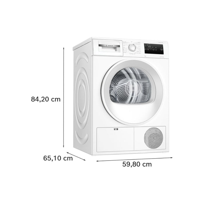 Bosch Series 4 WTH85225GB F/S 8kg Heat Pump Condenser Dryer - White Image 2