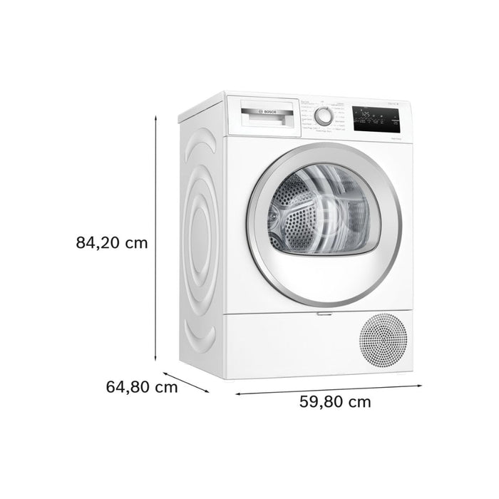 Bosch Series 4 WTH85226GB F/S 8kg Heat Pump Condenser Dryer - White Image 10