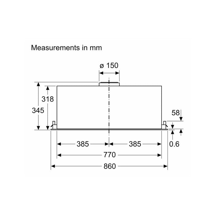 Bosch Series 6 DLN56AC60B Canopy Hood - Black Image 21