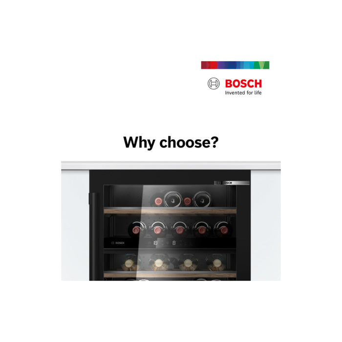 Bosch Series 6 KUW21AHG0G B/I Under Counter 60cm Wine Cooler - Black Image 5