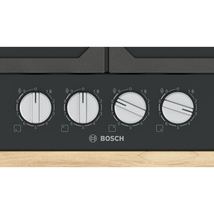 Bosch Series 6 PCP6A6I90 60cm Gas Hob - Black Image 2