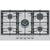 Bosch Series 6 PCQ7A5I90 75cm Gas Hob - St/Steel Image 1