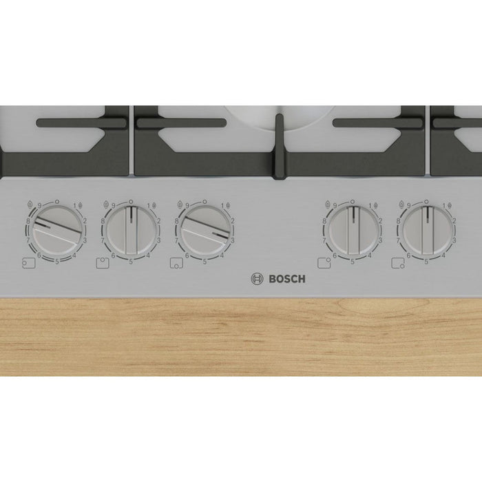 Bosch Series 6 PCS7A5I90 75cm Gas Hob - Brushed Steel Image 2