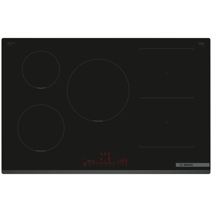 Bosch Series 6 PVW831HB1E 80cm Induction Hob - Black Image 1
