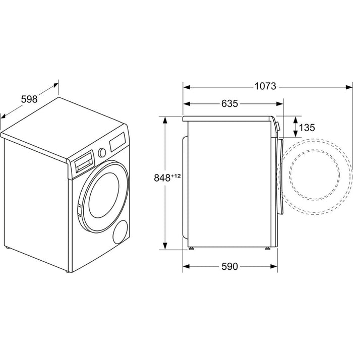 Bosch Series 6 WKD28543GB B/I 7/4kg 1400rpm Washer Dryer Image 2