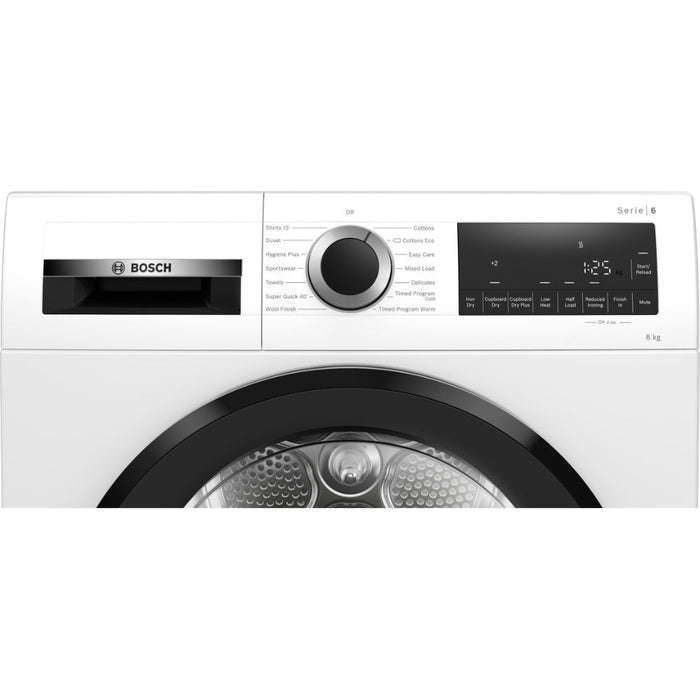 Bosch Series 6 WPG23108GB F/S 8kg Condenser Dryer - White Image 3