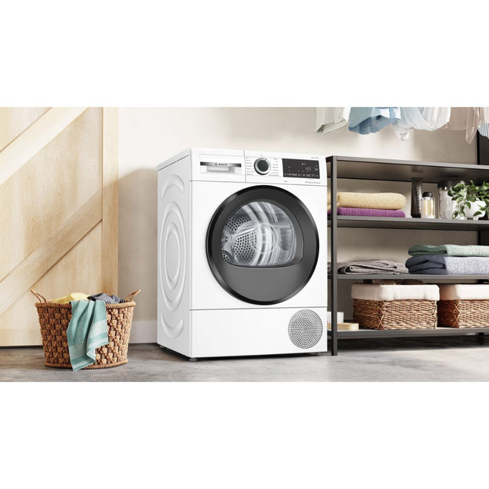 Bosch Series 6 WQG24502GB F/S 9kg Heat Pump Condenser Dryer - White Image 4