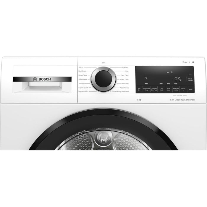 Bosch Series 6 WQG24502GB F/S 9kg Heat Pump Condenser Dryer - White Image 6