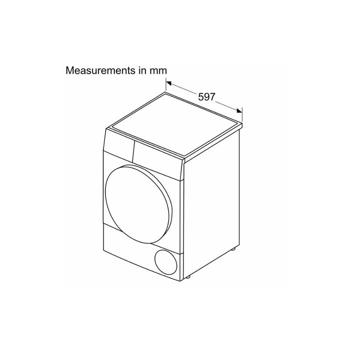 Bosch Series 6 WQG245S9GB F/S 9kg Heat Pump Condenser Dryer - Silver Image 8