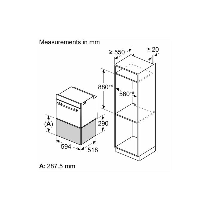 Bosch Series 8 BID7101B1B 29cm Warming Drawer - Black Image 5