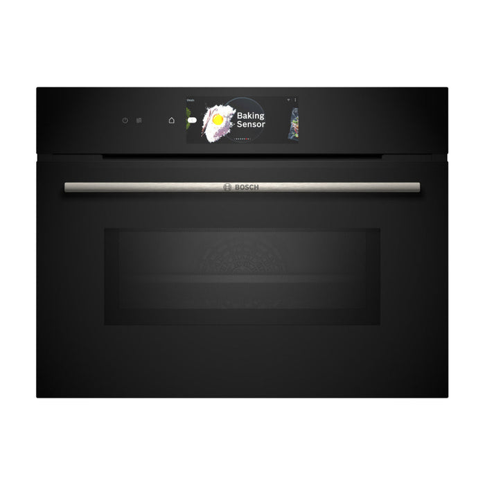 Bosch Series 8 CMG778NB1 Compact Pyrolytic Oven & Microwave - Black Image 1