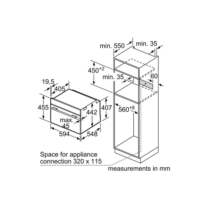 Bosch Series 8 CSG7361B1 Compact Steam Oven - Black Image 7