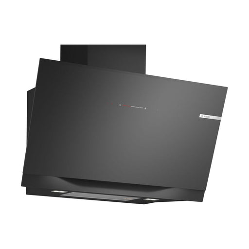Bosch Series 8 DWK91LT60B 90cm Angled Chimney Hood - Black Glass Image 1