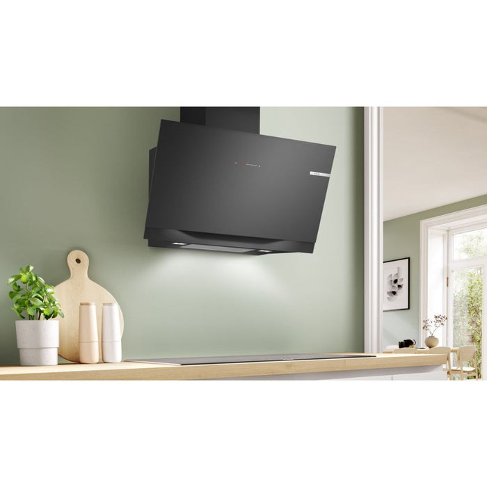 Bosch Series 8 DWK91LT60B 90cm Angled Chimney Hood - Black Glass Image 6
