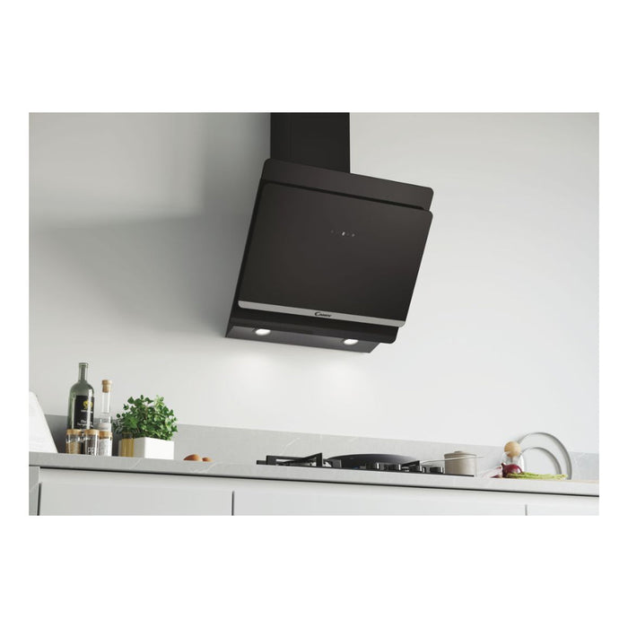 Candy CDG6CEBWIFI 60cm Angled Chimney Hood - Black Image 3