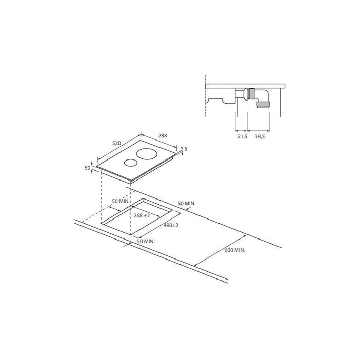 Candy CDH30 30cm Ceramic Hob - Black Glass Image 8