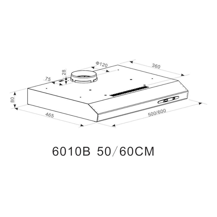 Candy CFT610/5S/1/UK 60cm Visor Hood - St/Steel Image 6