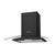 Candy CGM60NN 60cm Curved Glass Chimney Hood - Black steel & Glass Image 1
