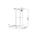 Candy CGM60NX/1 60cm Curved Glass Chimney Hood - St/Steel & Glass Image 3