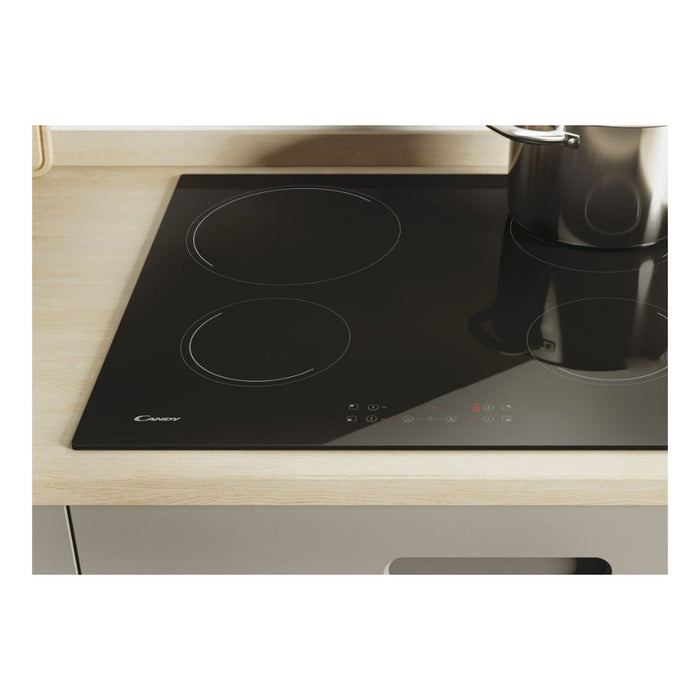 Candy CH64CCB 60cm Ceramic Hob - Black Glass Image 2