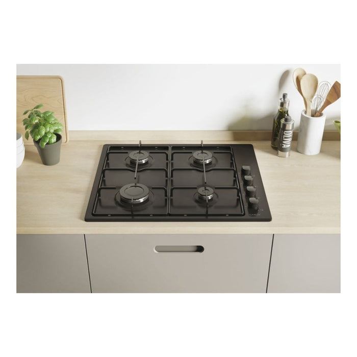 Candy CHW6LBB 60cm Gas Hob - Black Image 3