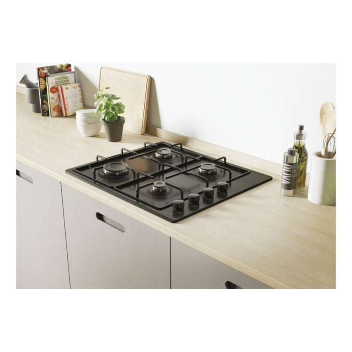 Candy CHW6LBB 60cm Gas Hob - Black Image 5
