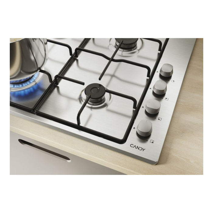 Candy CHW6LX 60cm Gas Hob - St/Steel Image 2