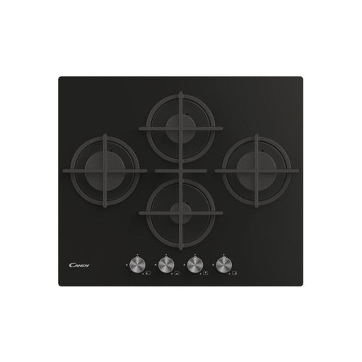 Candy CVG6DPB 60cm Gas on Glass Hob - Black Glass Image 1