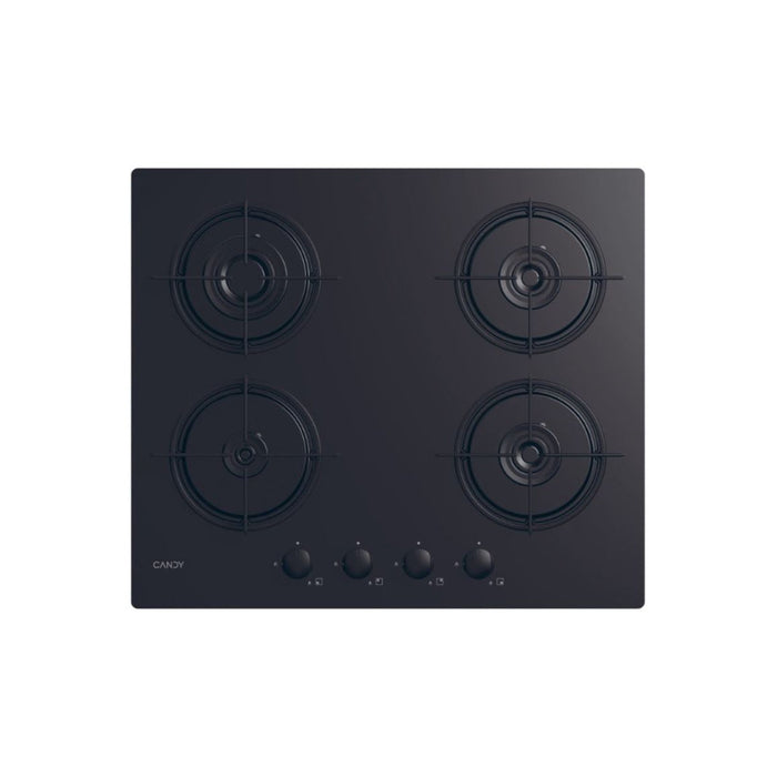 Candy CVW6BB 60cm Gas on Glass Hob - Black Image 1