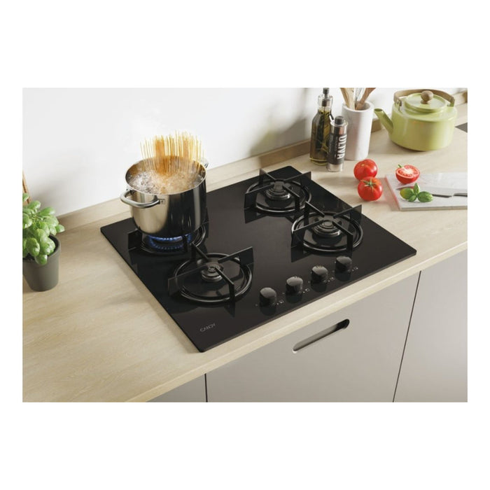 Candy CVW6BB 60cm Gas on Glass Hob - Black Image 7