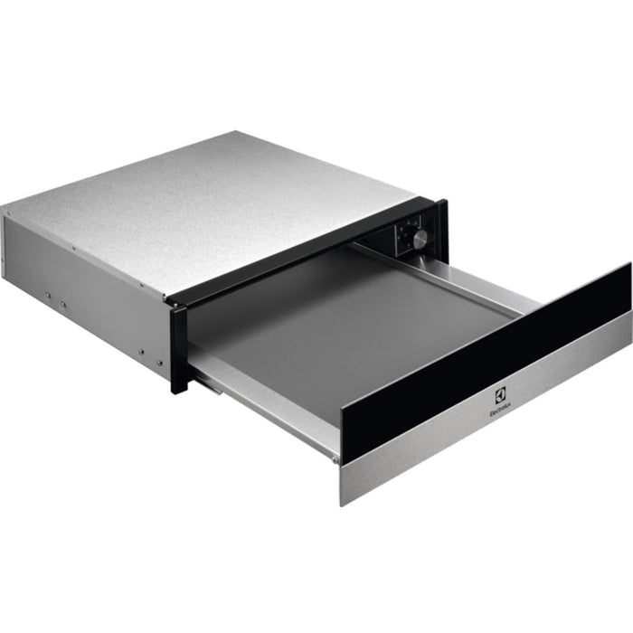 Electrolux EBD4X 14cm Warming Drawer - Black Glass & St/Steel Image 1