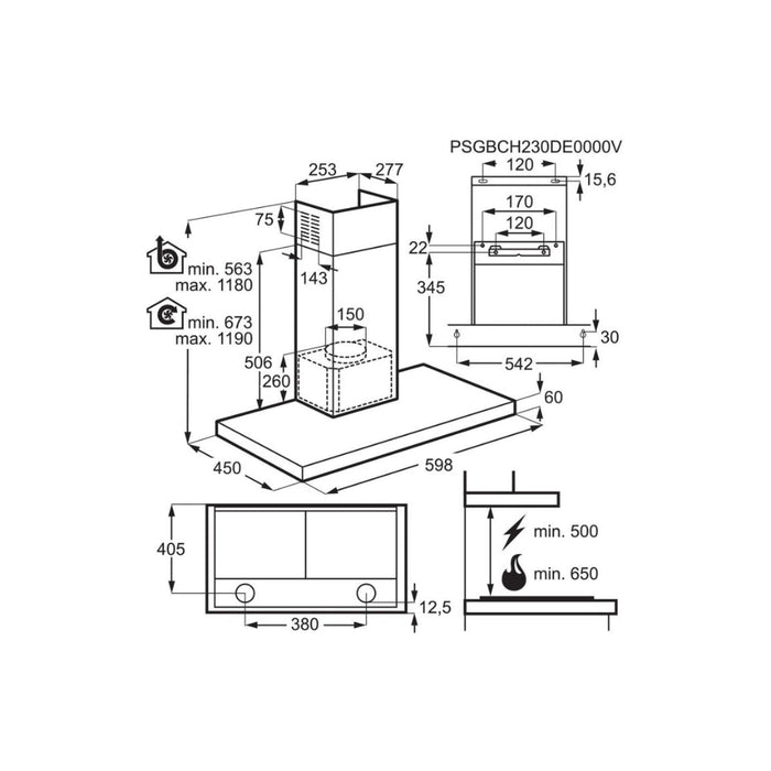 Electrolux LFT416X 60cm Chimney Hood - St/Steel Image 5