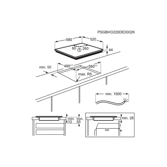 Electrolux LIT6043 60cm Induction Hob - Black Image 7