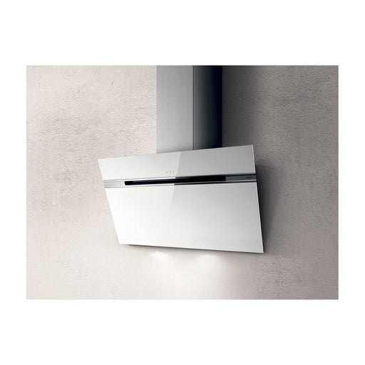Elica Ascent 80cm Chimney Hood - White Glass Image 1