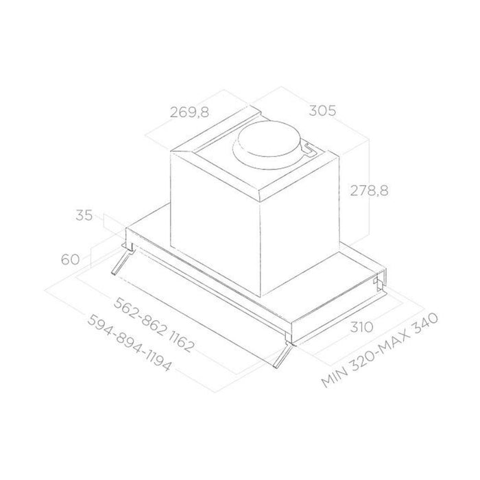 Elica Boxin Lux Integrated Hood - St/Steel & White Glass Image 4